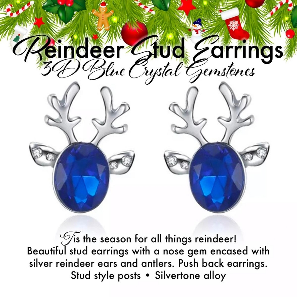 REINDEER STUD EARRINGS ☆1 LEFT!☆
